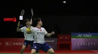 Di game kedua, Liang Wei Keng/Wang Chang mampu memberi perlawanan lebih spartan dibandingkan dengan game pertama. (Bola.com/Ikhwan Yanuar)