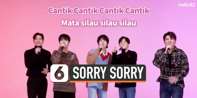 VIDEO: Aksi Kocak Super Junior Nyanyi Sorry Sorry Versi Bahasa Indonesia