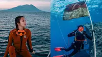 6 Momen Kirana Larasati Menyelam, Ada yang Sambil Hias Pohon Natal