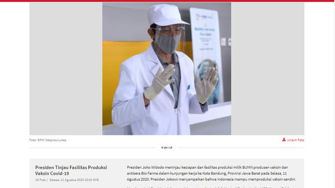 Cek Fakta Liputan6.com menelusuri klaim foto Jokowi menjadi dokter
