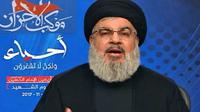 Pemimpin Hizbullah dan salah satu tokoh paling menonjol di Lebanon, Hassan Nasrallah. (AFP)