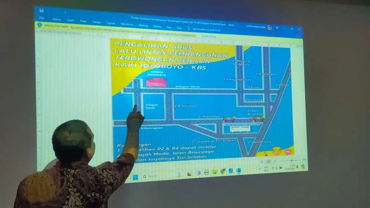 Dishub Surabaya menyiapkan sejumlah jalur alternatif penutupan Jalan Joyoboyo. (Istimewa)