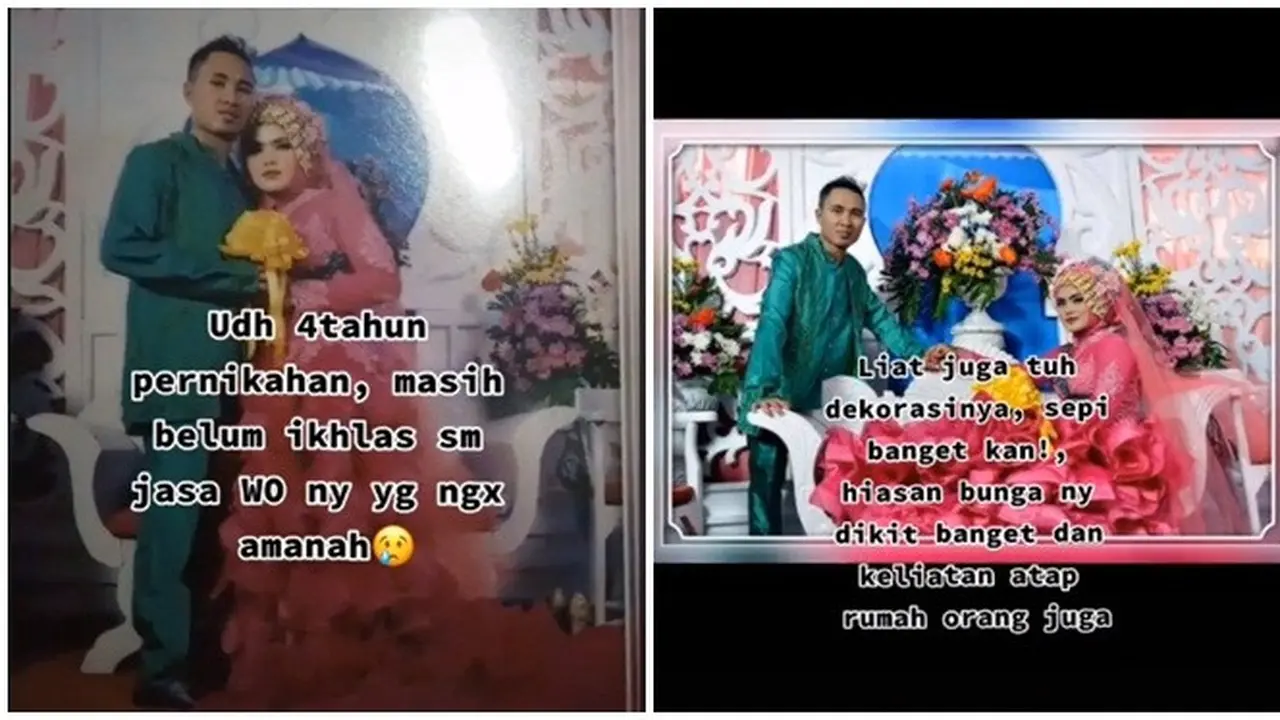 Viral Pengantin Pakai Baju Resepsi Tak Senada Ini Bikin Nyesek