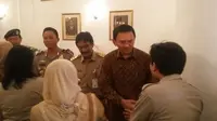 Gubernur DKI Jakarta Ahok menggelar halalbihalal di Balai Kota DKI Jakarta (Liputan6.com/ Delvira Chaerani Hutabarat)
