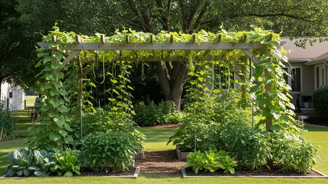 Model Kebun Sayur Rambat yang Bikin Halaman Terlihat Adem/Gemini AI