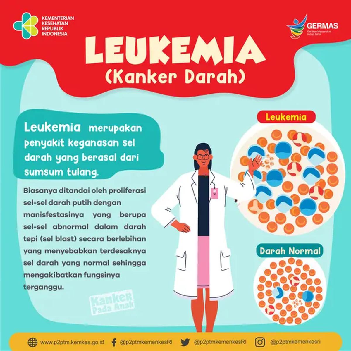 Infografis Leukemia (kanker darah). Source: Kementerian Kesehatan Republik Indonesia