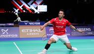 Jonatan Christie bertanding pada Piala Thomas 2026. (Dok. PBSI)
