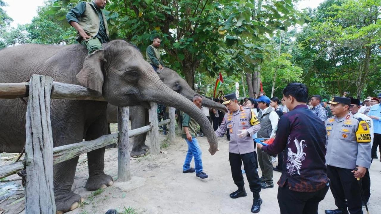 FOTO: Kapolri dan Ketua Komisi IV DPR Tinjau Pemulihan Tesso Nilo untuk Konservasi Gajah