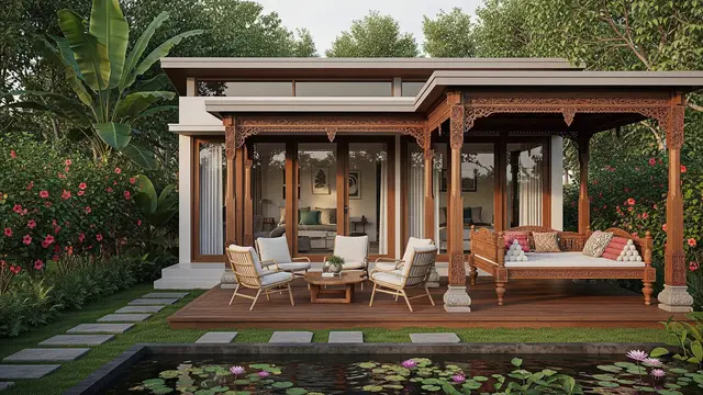 Inspirasi Rumah Kecil dengan Teras Keliling ala Rumah Jawa