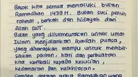 Sambut Ramadan, Sri Mulyani Tulis Ucapan Selamat Puasa