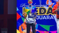 Sebelum meraih perak, Dhiva sukses menyingkirkan atlet dari provinsi Jambi dan atlet Provinsi DKI Jakarta Hingga sejak babak penyisihan PON XX Papua digelar. (Liputan6.com/Jayadi Supriadin)