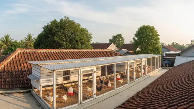 Tips Membuat Kandang Ayam di Rooftop Agar Tidak Bau dan Tetap Higienis