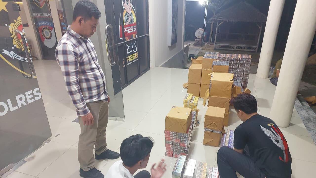 Penggerebekan Penimbunan Rokok Ilegal di Mesuji, Polisi Sita Ratusan Ribu Batang