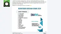 Cek Fakta: Tidak Benar Link Pendaftaran Rekrutmen Bersama 100 Perusahaan BUMN