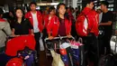 Raut kesedihan sepertinya terpancar dari wajah atlet putra dan putri Indonesia yang gagal mencapai target di ajang dua tahun sekali tersebut, Selasa (27/5/14). (Liputan6.com/Miftahul Hayat)