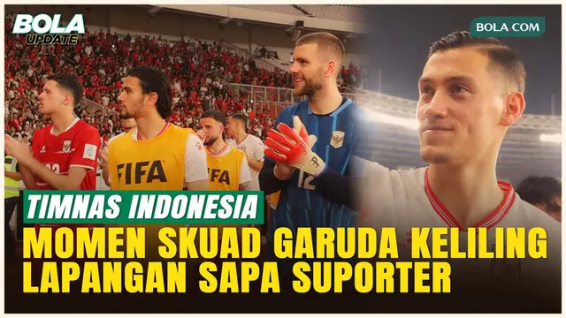 Momen Sakral! Jay idzes Dkk Keliling Lapangan, Ribuan Suporter Timnas Indonesia Beri Penghormatan