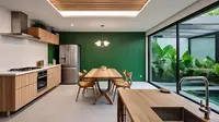 6 Desain Dapur Islami Semi Terbuka Hijau dengan Sentuhan Gaya Kekinian