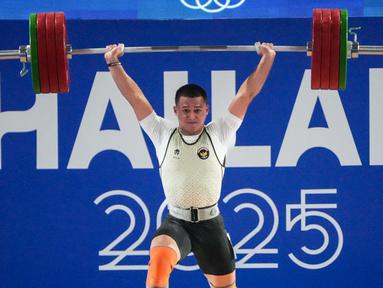 Peraih medali emas Olimpiade 2024 Paris, Rizki Juniansyah kembali meraih kepingan emas dari ajang SEA Games 2025 Thailand. (Dok Kemenpora RI)