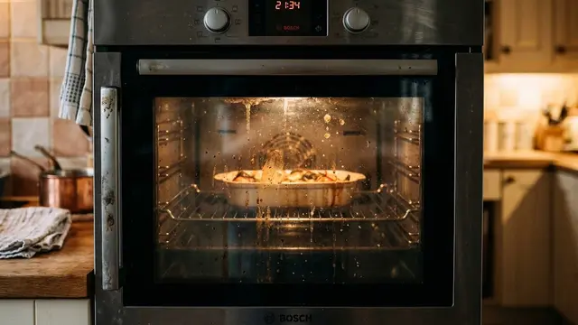 Lemak yang Menempel pada Oven