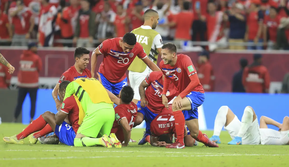 Dengan hasil ini, zona Concacaf berhasil mengirim 4 wakilnya ke Piala Dunia 2022 di Qatar. Sebelumnya tiga negara telah memastikan lolos, Kanada, Meksiko dan Amerika Serikat. (AP/Hussein Sayed)