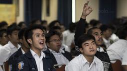 Suasana kemeriahan nonton bareng laga NBA di Kolese Kanisius, Jakarta, Kamis (19/10/2017). (Bola.com/Vitalis Yogi Trisna)