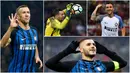 Berikut lima pemain yang membuat Inter Milan mampu tampil apik dan bangkit pada musim 2017-2018. Diantaranya, Mauro Icardi, Ivan Perisic dan Samir Handanovic. (Foto-foto Kolase dari AP dan AFP)