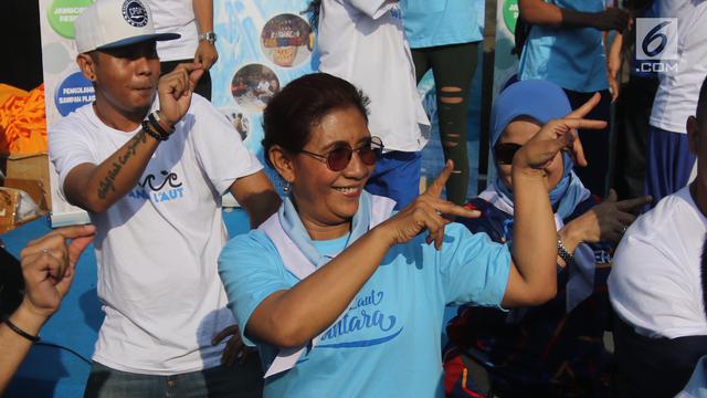 Gaya Menteri Susi Joget Baby Shark Dance Saat Resmikan Pandu Laut Nusantara