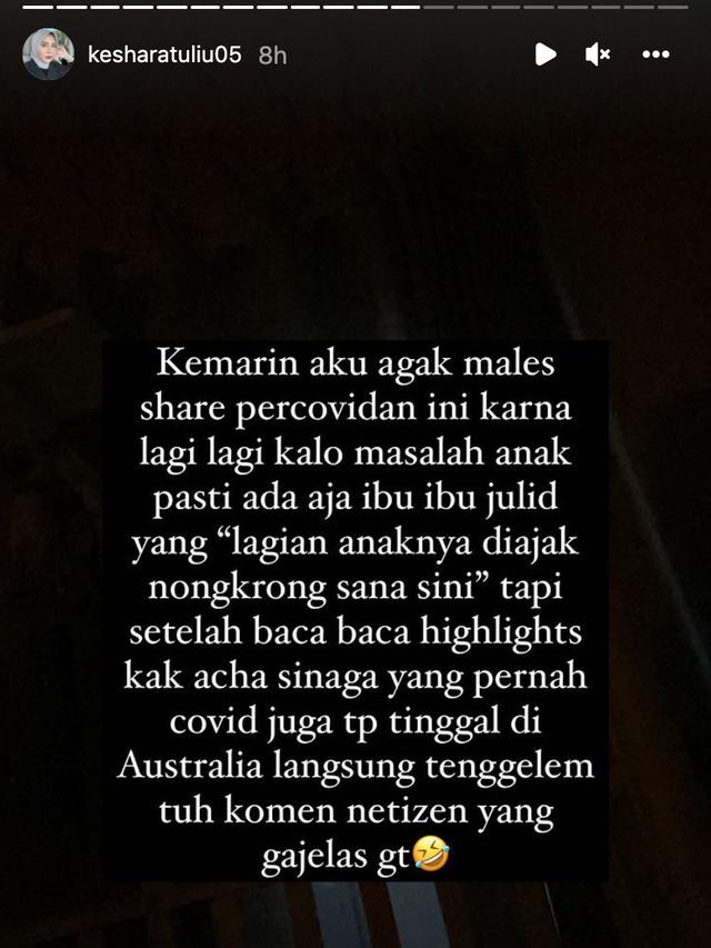 Unggahan Kesha Ratuliu. (Foto: Dok. Instagram @kesharatuliu05)