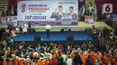 Dalam orasinya, Anies meminta kepada pendukungnya tidak hanya memenangkan capres-cawapres, tapi juga caleg-caleg dari partai pengusung. (Liputan6.com/Faizal Fanani)