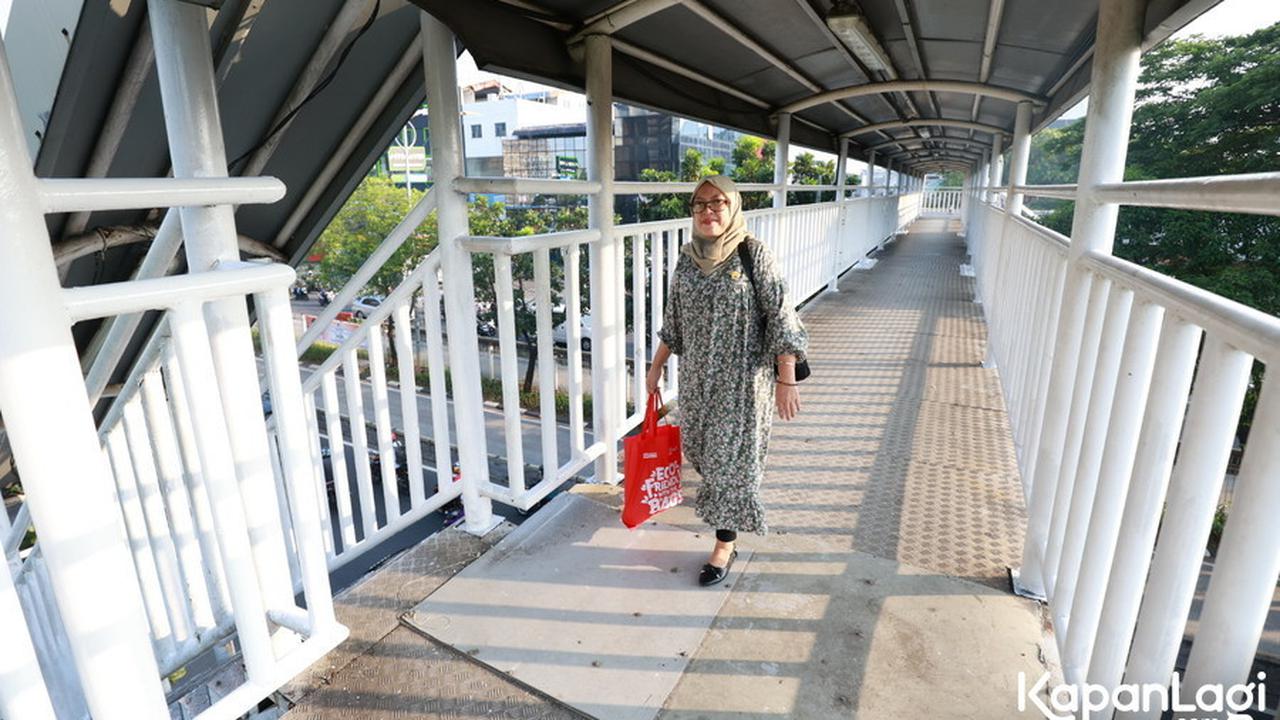 Potret Jembatan Penyebrangan Daan Mogot yang Tangganya Dicuri Kini Sudah Diperbaiki, Sudah Aman Digunakan