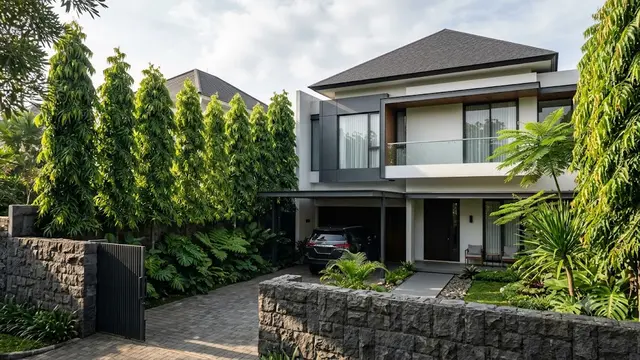 Ide Pagar Rumah dengan Glodokan Tiang