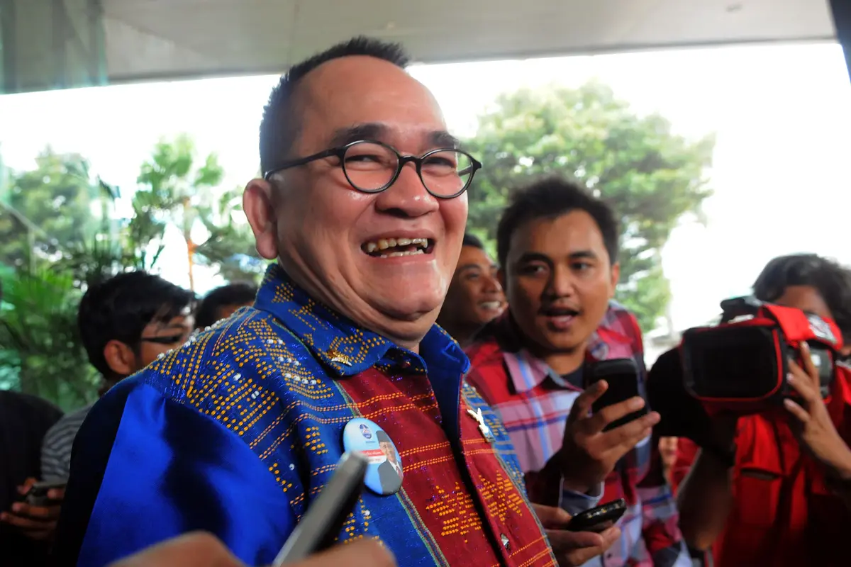 [FOTO] Aksi Ruhut Usai Diperiksa KPK