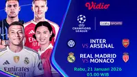 Live Streaming Liga Champions Pekan Ke-7, Tayang di Vidio