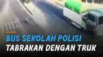 Video rekaman CCTV memperlihatkan tabrakan antara bus dan truk viral. Kejadian itu terjadi di Simpang IV Pall X Kota Baru, Jambi.