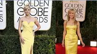 Reese Whiterspoon mengenakan gaun yang sama seperti 10 tahun lalu dalam ajang Golden Globe 2017