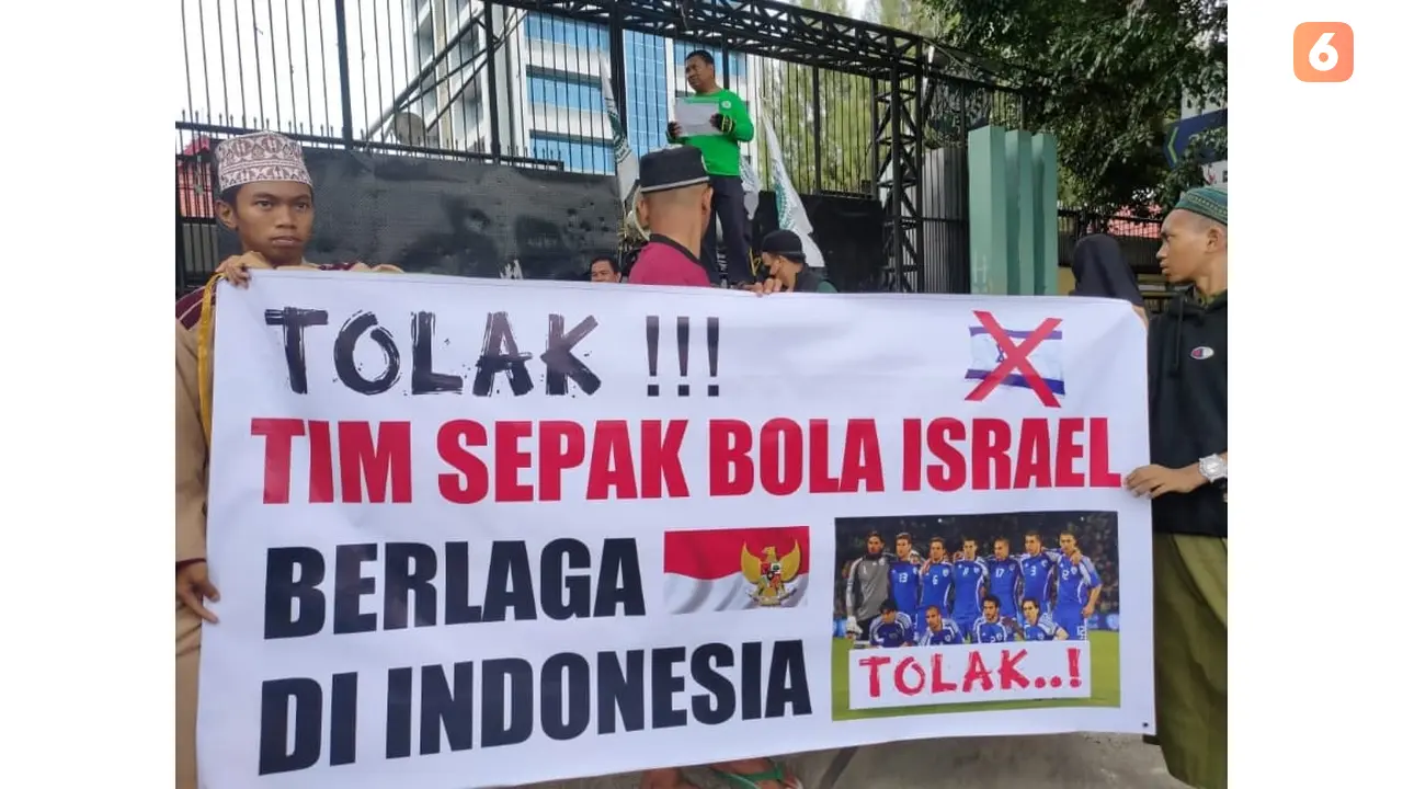 FPI Sulsel Tolak kedatangan Timnas Israel ke Indonesia (Liputan6.com/Fauzan)