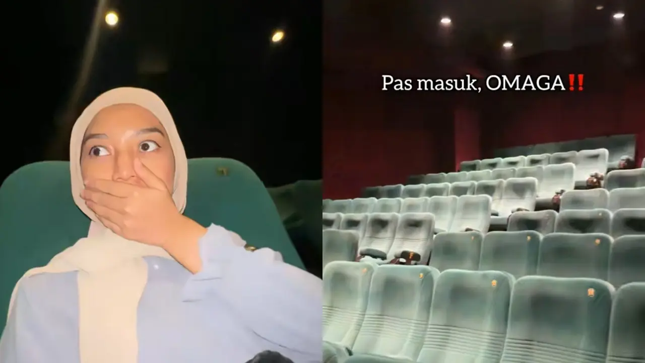 Wanita Nonton Film Horor Bioskop Sendirian