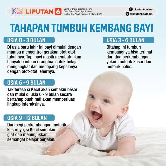 Infografis Tahapan Tumbuh Kembang Bayi