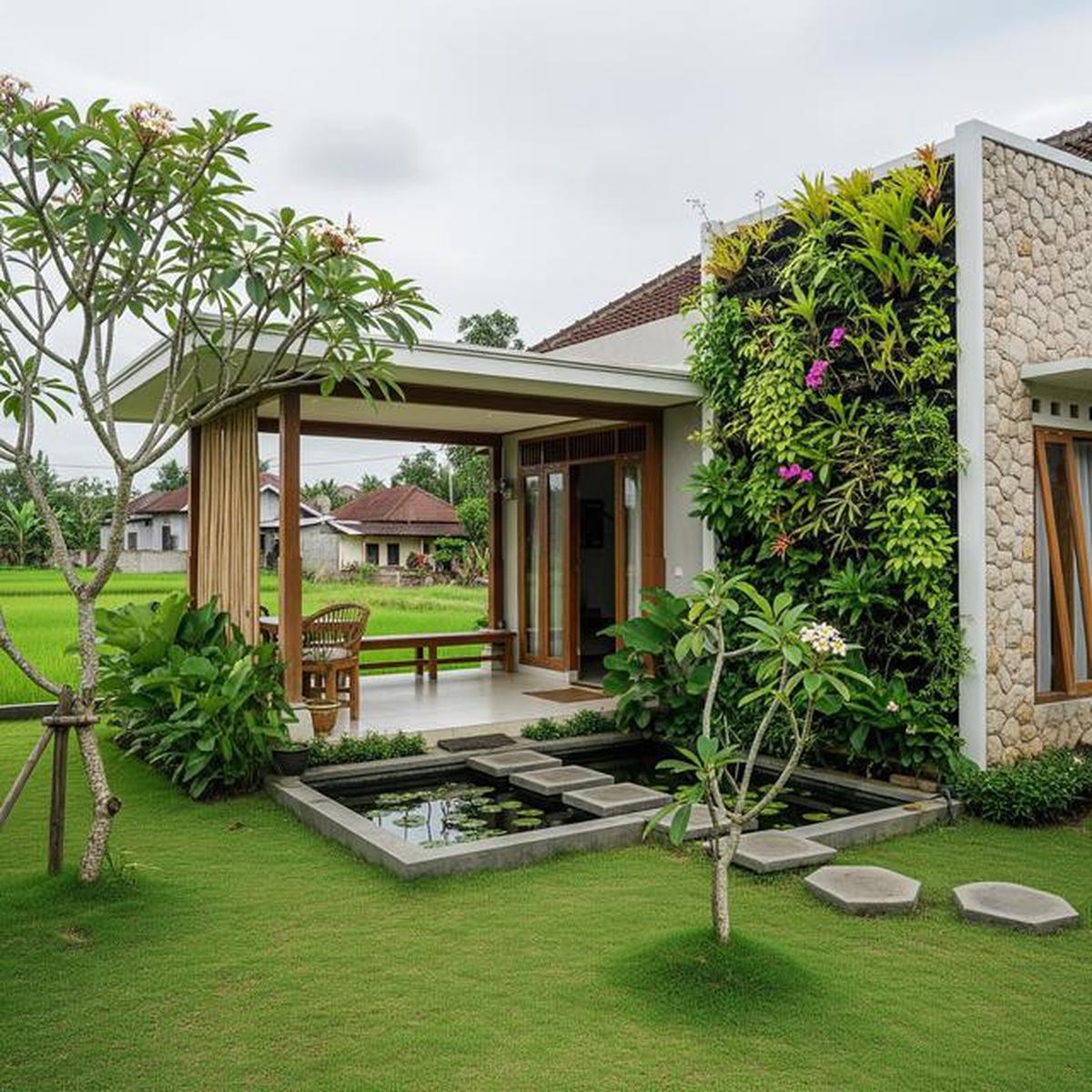 9 Inspirasi Rumah Kampung Modern dengan Halaman Hijau, Adem dan Estetis
