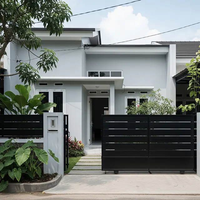 9 Warna Cat Depan Rumah yang Cocok untuk Pagar Hitam Doff, Bikin Tampilan Elegan