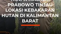 Presiden Prabowo Subianto turun langsung meninjau lokasi kebakaran hutan dan lahan (karhutla) di Desa Limbung, Kecamatan Sungai Raya, Kabupaten Kubu Raya, Kalimantan Barat, Sabtu (22/8/2026). Di tengah pekatnya kabut asap yang menyelimuti area terdampak, Prabowo tampak hadir tanpa mengenakan mask...