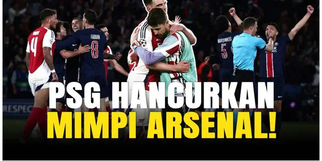 VIDEO: PSG Renggut Mimpi Arsenal Raih Trofi, Mikel Arteta Kembali Nirgelar Musim Ini