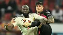 Namun, tim tuan rumah Bayer Leverkusen bangkit dan mengejar ketertinggalan. (INA FASSBENDER/AFP)