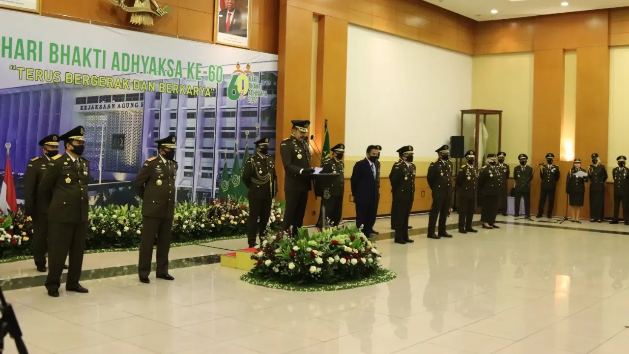 Kejagung melaksanakan upacara peringatan Hari Bhakti Adhyaksa ke-60.