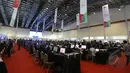 Suasana peliputan pembukaan Konferensi Asia Afrika 2015 dari area Media Center, JCC Jakarta, Rabu (22/4/2015). (Liputan6.com/Herman Zakharia)