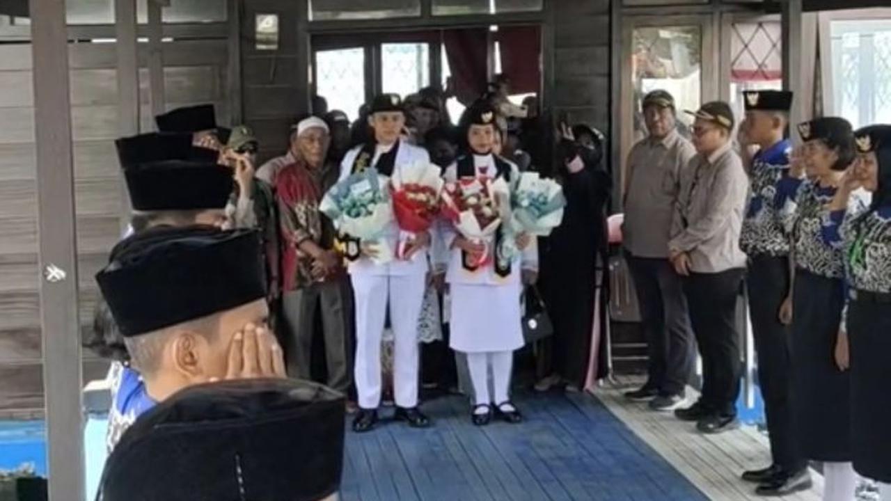 Viral, Ini Momen Penyambutan Fifandra Ardiansyah & Aprillya Putri Paskibraka Asal Halmahera Barat