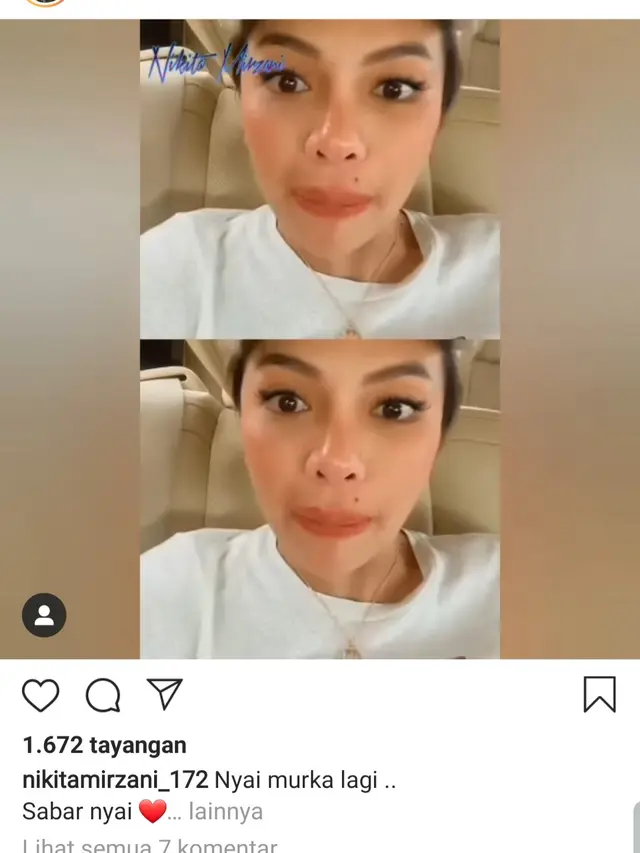 Unggahan akun Instagram @nikitamirzani_172. (Foto: Instagram @nikitamirzani_172)