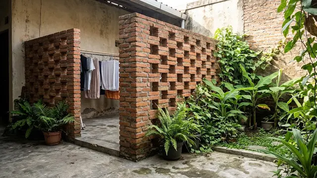 Susunan Bata Merah Berongga (Exposed Brick)