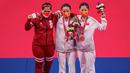 Leani Ratri Oktila kembali naik podium dengan mendapatkan medali perak pada laga final tunggal putri SL4 cabang olahraga bulutangkis Paralimpiade Tokyo 2020 di Yoyogi National Stadium, Minggu (5/9/2021) pagi WIB. (Foto: AFP/OIS/IOC/Joe Toth)