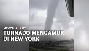 Waterspout Berubah Jadi Tornado di New York